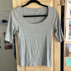 Everlane Gray Scoop-neck Tee